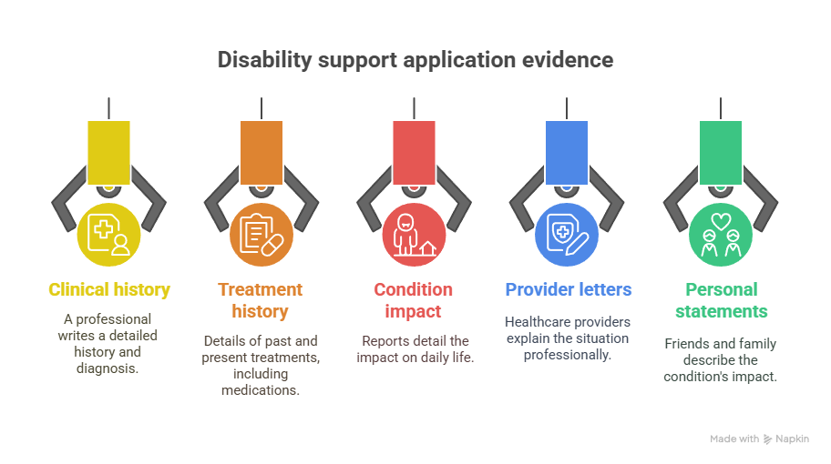ndis support: application evidence
